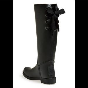 Coach Tristee Matte Black Rubber Boots